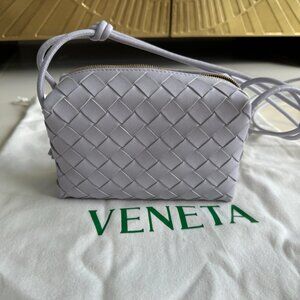 Bottega Veneta mini loop camera bag oyster